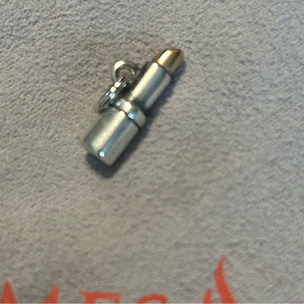 James Avery Retired Lipstick Charm 14k yellow gold, sterling silver